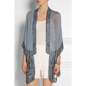 Embellished Silk Kimono